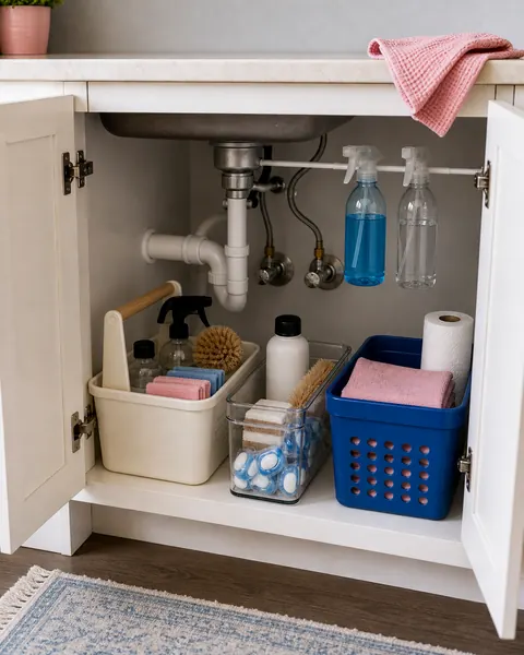 Cabinet and under-sink organization systems